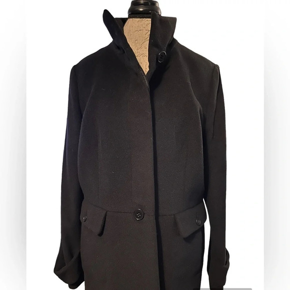 Talbots wool blend trench coat - Picture 3 of 10